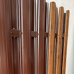 Штакетник полукруглый металлический оцинкованный с полимерным покрытием 0,5х100мм полукруглый фигурный RAL 3005