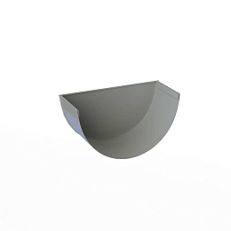 Заглушка желоба водосточного оцинкованная порошок ф120мм RAL 7040