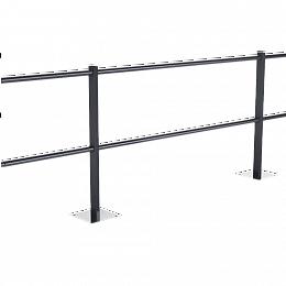 Ограждение кровельное парапетное 600-25-1-1,5-2 холоднокатанная сталь с порошковым покрытием RAL 7024