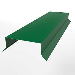 Заборный парапет с капельником плоский П-образный оцинкованный с порошковым покрытием 0,45мм RAL 6029