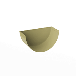 Заглушка желоба водосточного оцинкованная порошок ф120мм RAL 1000