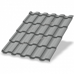 Металлочерепица МП Монтекристо-XL NormanMP (ПЭ-01-9006-0,5)