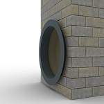 Откос радиусный 0,55 мм (RAL 7011) c порошковым покрытием