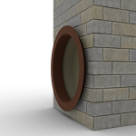 Откос радиусный 1,2 мм (RAL 8011) c порошковым покрытием