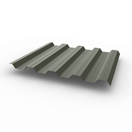 Профнастил НС44 (RAL 7023) 0,7х1047мм оцинкованный, с полимерным покрытием (Полиэстер)