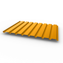 Профнастил С20 - 0,7х1150мм (RAL 1033) оцинкованный, с полимерным покрытием (Полиэстер)