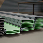 Фальц двойной стоячий оцинкованный с полимерным покрытием 0,45х625мм RAL 3003