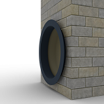 Откос радиусный 0,5 мм (RAL 5008) c порошковым покрытием