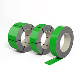 Лента оцинкованная (Штрипс) 0,4 мм (RAL 6038) с полимерным покрытием (полиэстер)