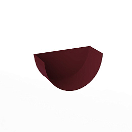 Заглушка желоба водосточного оцинкованная порошок ф120мм RAL 3005