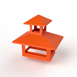 Дымник на трубу двойной оцинкованный с полимерным покрытием до 2000мм RAL 2004