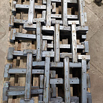 Костыль H-образный кровельный неокрашенный 20х4мм размер 100х250х100мм