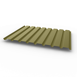 Профнастил С20 - 0,65х1150мм (RAL 1020) оцинкованный, с полимерным покрытием (Полиэстер)