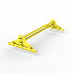 Снегозадержатель трубчатый плоскоовальный 3000мм фальц 40x20-1,0-2,0-4 оцинкованная сталь с порошковым покрытием RAL 1018