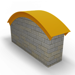 Парапет радиусный 1 мм (RAL 1037) полиэстер