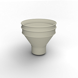 Воронка водосточная ф170х350мм (RAL 1013) водосборная, c порошковым покрытием