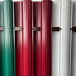 Штакетник полукруглый металлический оцинкованный с полимерным покрытием 0,5х100мм полукруглый фигурный RAL 6005