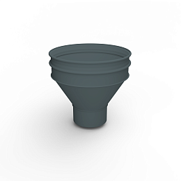 Воронка водосточная ф140х350мм (RAL 7026) водосборная, c порошковым покрытием