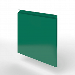 Фасадная металлокассета закрытого типа оцинкованная с порошковым покрытием 0,7x1020х475мм RAL 6016 Бирюзово-зелёный