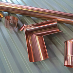 Заглушка желоба водосточного медная ф120мм