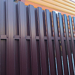 Штакетник оцинкованный с полимерным покрытием  П-образный 0,45х100мм RAL 7004