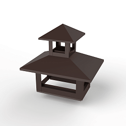 Дымник на трубу двойной оцинкованный с полимерным покрытием до 1200мм RAL 8017