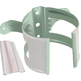 Крепление трубы под дерево Grand Line Granite-double ф100мм RAL 9003