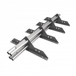 Снегозадержатель трубчатый плоскоовальный 3000мм универсальный 40x20-1,0-1,0-3 оцинкованная сталь с порошковым покрытием RAL 7004