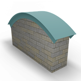 Парапет радиусный 0,5 мм (RAL 6034) полиэстер