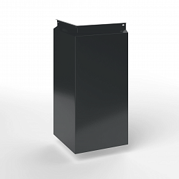 Фасадная металлокассета угловая закрытого типа оцинкованная с порошковым покрытием 0,7мм RAL 7021