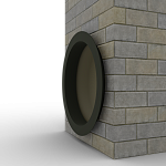 Откос радиусный 1 мм (RAL 6008) c порошковым покрытием