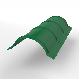 Конек полукруглый 0,45x301мм RAL 6029 для кровли с порошковым покрытием