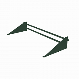 Снегозадержатель трубчатый плоскоовальный 3000мм универсальный 25-1,2-2,0-4 оцинкованная сталь с порошковым покрытием RR 11