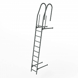 Лестница фасадная 3000мм холоднокатанная сталь с порошковым покрытием RAL 7005