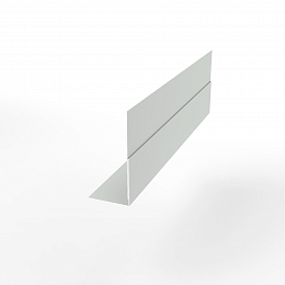 Планка приемная оконная для фасада оцинкованная с порошковым покрытием 0,45мм ширина менее 625 мм RAL 9003