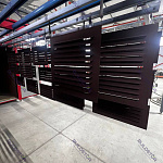 Вентиляционная решетка 700х700 наружная оцинк. порошок 0.7мм RAL 8017