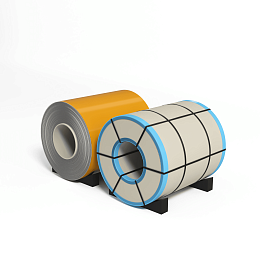 Рулон оцинкованный 1,0х1250мм (RAL 1037) с полимерным покрытием (полиэстер)