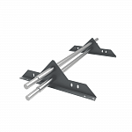 Снегозадержатель трубчатый плоскоовальный 1000мм универсальный 25-1,2-2,0-2 оцинкованная сталь с порошковым покрытием RAL 7040