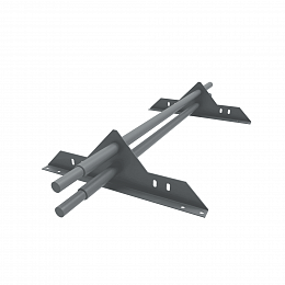 Снегозадержатель трубчатый плоскоовальный 1000мм универсальный 25-1,0-1,0-2 оцинкованная сталь с порошковым покрытием RAL 7040