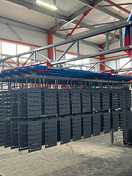 Вентиляционная решетка 350х350 наружная c рамкой оцинк. порошок 0.7мм RAL 7024