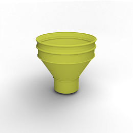 Воронка водосточная ф110х350мм (RAL 1016) водосборная, c порошковым покрытием