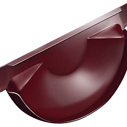 Заглушка желоба водосточного оцинкованная с полимерным покрытием Grand Line Optima ф125мм RAL 3005