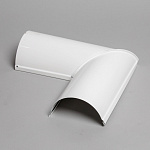 Угол 90 градусов водосточного желоба оцинкованный порошок ф150х400х400мм RAL 8014