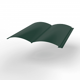 Металлосайдинг Блок-Хаус оцинкованный с полимерным покрытием 0,45х360мм RAL 6005