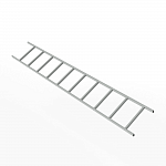 Лестница кровельная 3000мм холоднокатанная сталь с порошковым покрытием RAL 9006