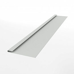 Планка завершающая для металлосайдинга экобрус оцинкованная с порошковым покрытием 0,45мм ширина менее 625 мм RAL 9003