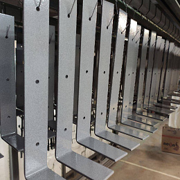 Костыль Г-образный кровельный 40х4мм размер 150х600мм