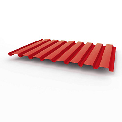 Профнастил С20 - 0,45х1150мм (RAL 3020) оцинкованный, с полимерным покрытием (полиэстер)