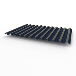 Профнастил С21 0,35х1051мм (RAL 5011) оцинкованный, с полимерным покрытием (полиэстер)