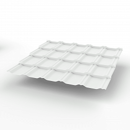 Металлочерепица Kvinta plus оцинкованная с полимерным покрытием 0,45х1210мм RAL 9003